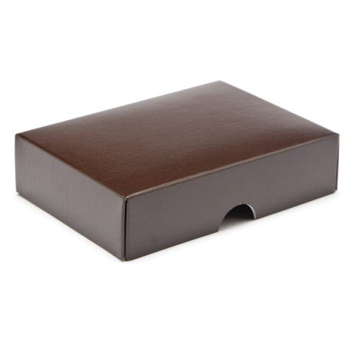 Fold-Up 6 Chocolate Box Lid Only 112mm x 82mm x 32mm in Brown