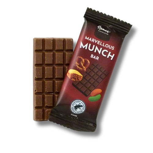 Hames Marvellous Milk Chocolate Munch Bar RA MB Cocoa & 100 % Recyclable