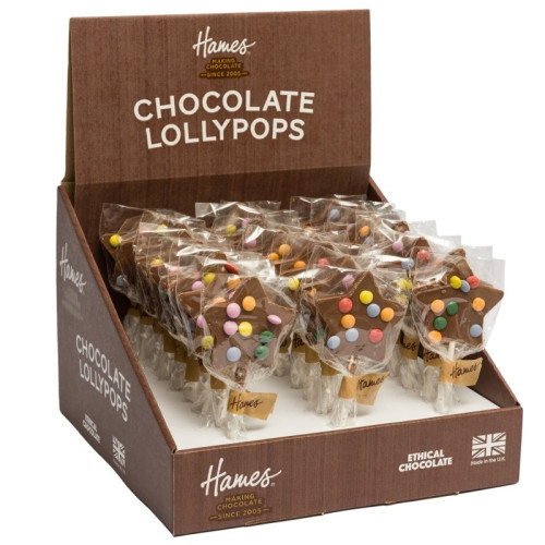 Hames - Milk Chocolate Star Lollipop Decorated with Mini Candy Beans