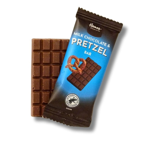 Hames Munch Bar - Milk Chocolate Pretzels RA MB Cocoa & 100 % Recyclable