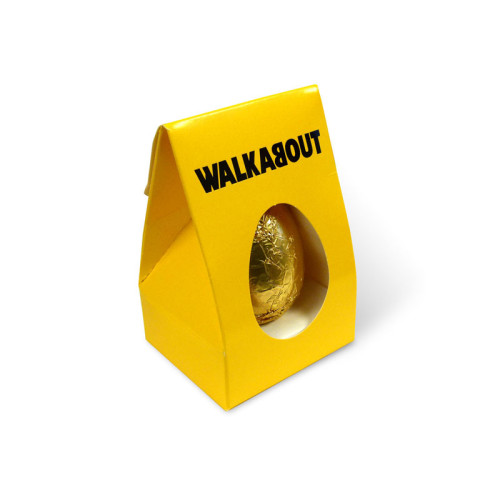 Promotional - 25g Milk Chocolate Hen Egg Presented in a Full Colour Digital Printed Tetra Box Choose either PVC Window or Foil to Egg