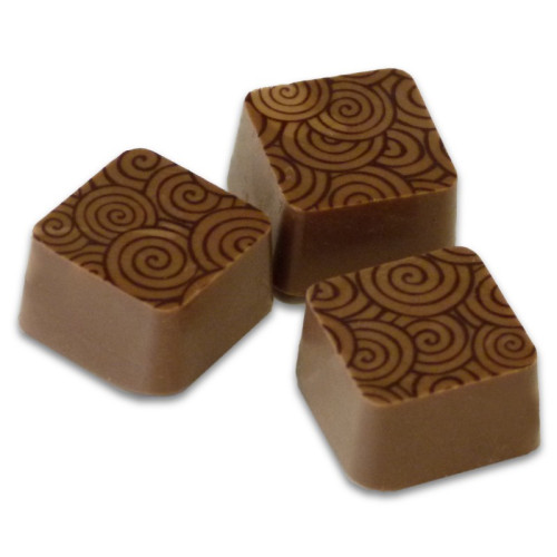 Loose Chocolates - Milk Chocolate Butterscotch Flavour Square with Atlantic Transfer (96 Chocolates Per Box)