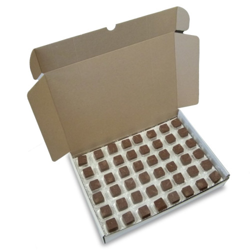 Loose Chocolates - Milk Chocolate Butterscotch Flavour Square with Atlantic Transfer (96 Chocolates Per Box)