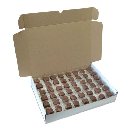 Milk Chocolate Coated Vanilla Fudge