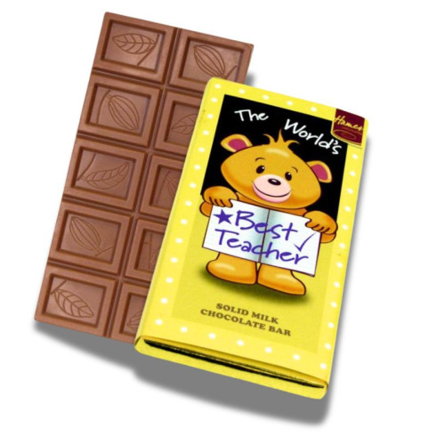 Sentiment - Personal 60g Milk Chocolate Bar - Worlds Best Teacher