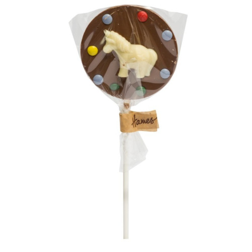 Hames - Luxury Spotty Lollies Milk Chocolate Lollipops Decorated with Mini Candy Beans & a Solid White Chocolate Unicorn