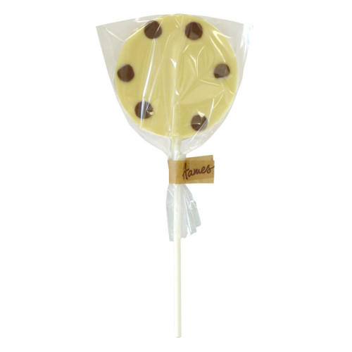 Hames - Luxury Spotty Lollies White Chocolate Lollipops Decorated with Milk Buttons