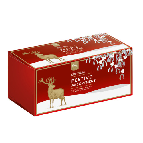 Festive Stag - 12 Milk, Dark & White Assorted Chocolates