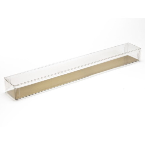 Clear Finger Gift Box Base & Lid - 250mm x 30mm x 23mm Ready Assembled Transparent