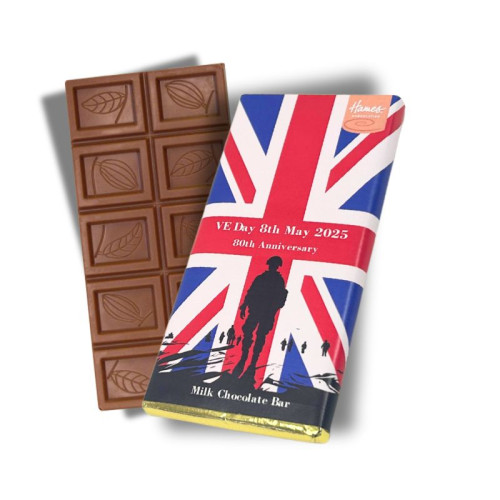 International Day - 60g Milk Chocolate Bar with an 80th Anniversary of Victory in Europe Day (VE Day) Wrapper Design