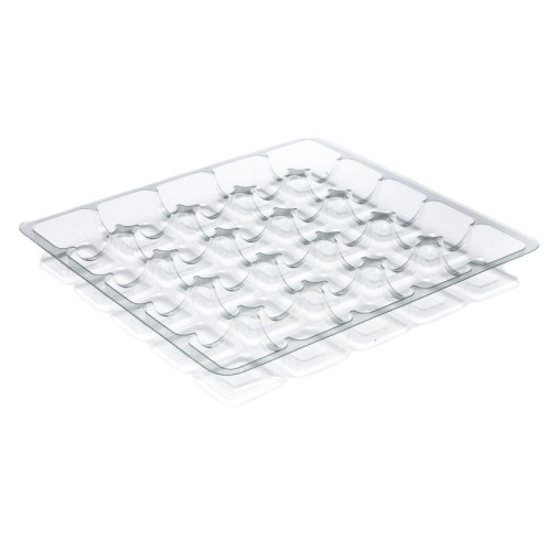 Clear 25 Cav Truffle Insert Tray 250micron APET 5 rows of 5 config for Square Wibalin Box 198mm x 183mm x 32mm
