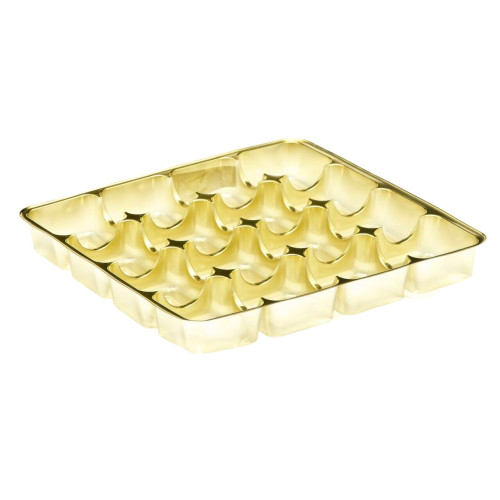 Gold 16 Cav Square Insert Tray (4 rows of 4 config) for Square Wibalin Box 159mm x 148mm