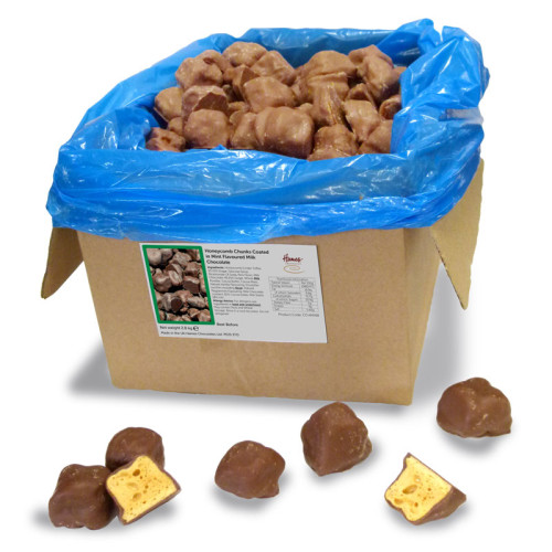 Hames - Peppermint Flavoured Milk Chocolate Covered Honeycomb Pieces 2.8Kg Box