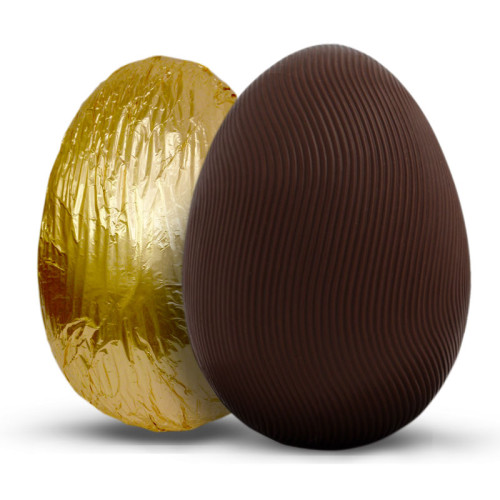 Promotional - 80g Dark Chocolate Easter Egg Wrapped in Gold Foil