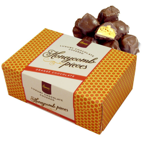 Hames - Luxury Box of Orange Milk Chocolate Covered Honeycomb Pieces 150g x Outer of 12
