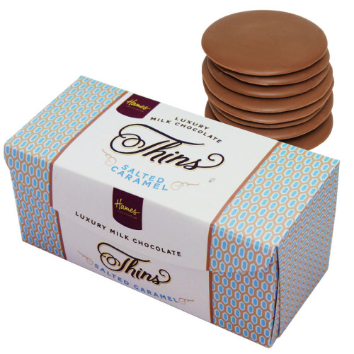 Hames - Luxury Milk Chocolate Salted Caramel Thins 145g x Outer of 12