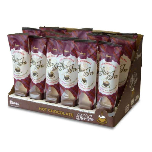 Hames - Stir In Hot Chocolate 35g Milk Chocolate Black Cherry Flavoured RA MB