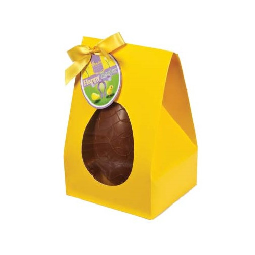 Hames Boxed Easter Egg - Milk Chocolate & Honeycomb Inclusions Finished with a Happy Easter Swing Tag & Twist Tie Bow 200g x Outer of 6