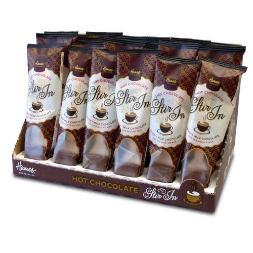 Hames - Stir In Hot Chocolate 35g Milk Chocolate with Whisky Flavour RA MB x Outer of 24