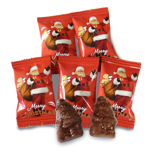 Victorian Christmas - Individually Flow Wrapped 11g Milk Chocolate Victorian Santa 1Kg Outer