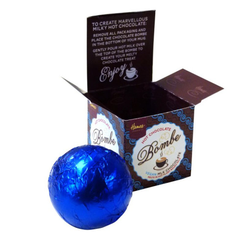 Hames Hot Chocolate Bombe - VEGAN FRIENDLY "Alternative" Milk Chocolate Cocoa Horizons Cocoa