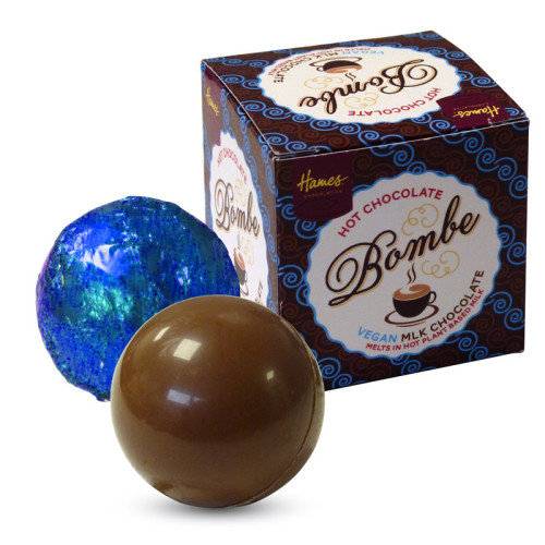 Hames Pack of 2Â Hot Chocolate Bombes - VEGAN FRIENDLY "Alternative" Milk Chocolate