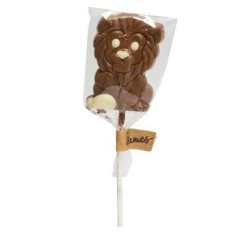 Hames - Milk Chocolate Proud Lion Lollipop with White Chocolate Decoration