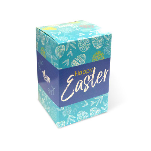 Promotional - 25g Milk Chocolate Egg Wrapped in Gold Foil Presented in a Full Colour Digital Printed Straight Sided Box