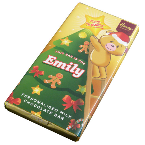 Sentiment - Xmas Personal 60g Milk Chocolate Name Bar - Emily