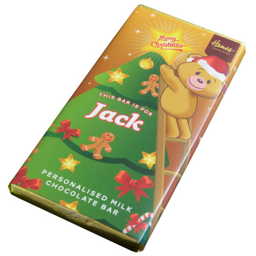 Sentiment - Xmas Personal 60g Milk Chocolate Name Bar - Jack