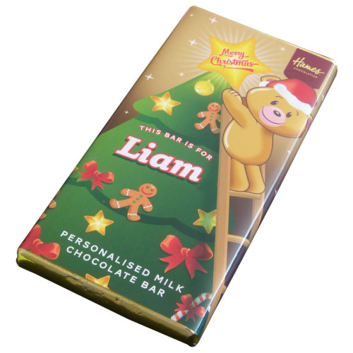 Sentiment - Xmas Personal 60g Milk Chocolate Name Bar - Liam