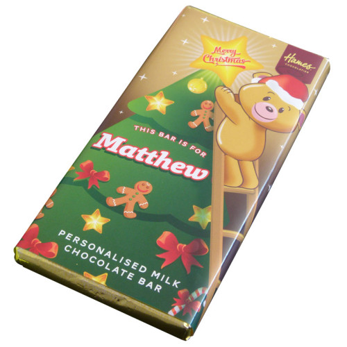 Sentiment - Xmas Personal 60g Milk Chocolate Name Bar - Matthew