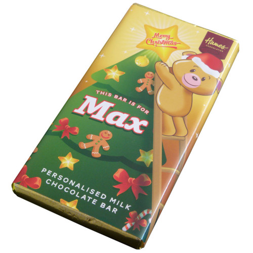 Sentiment - Xmas Personal 60g Milk Chocolate Name Bar - Max