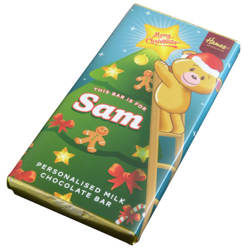 Sentiment - Xmas Personal 60g Milk Chocolate Name Bar - Sam