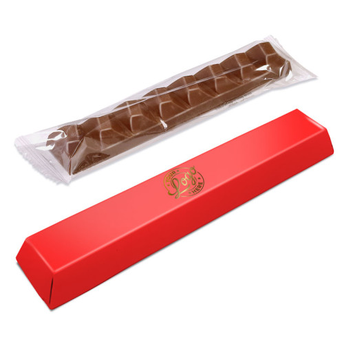 Promotional - Milk Chocolate Heritage Bar Presented in a Red Box Finish With a Single Bright Gold Colour Foil Print