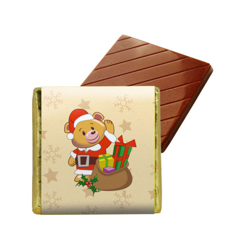 Box of 72 Xmas Alpha Bear Neapolitans + Sleeves - Bear with Sack