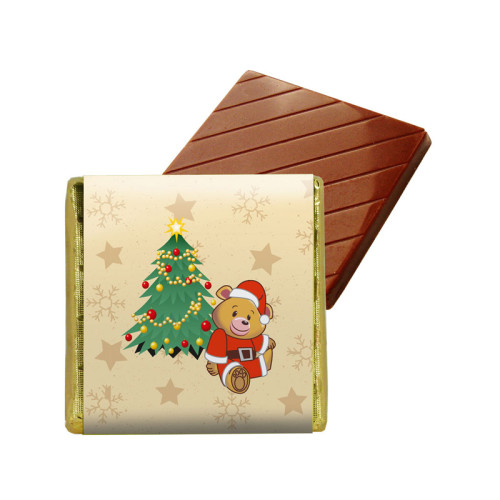 Box of 72 Xmas Alpha Bear Neapolitans + Sleeves - Bear & Tree