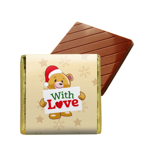 Box of 72 Xmas Alpha Bear Neapolitans + Sleeves - With Love