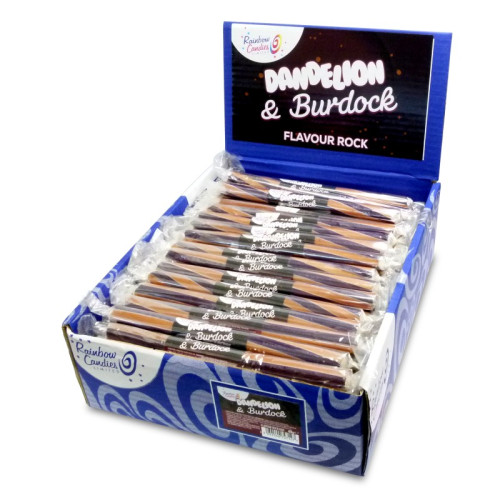 Novelty Flavoured Rock Bar - Dandelion and Burdock New x 100 Bars