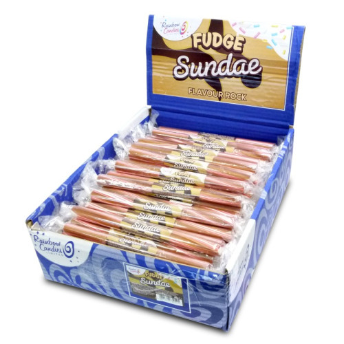 Novelty Flavoured Rock Bar - Fudge Sundae New x 100 Bars