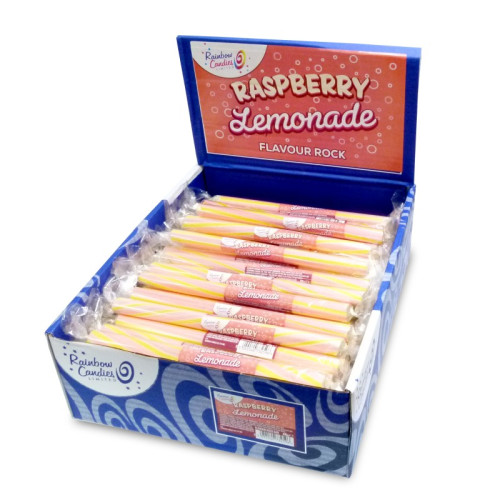 Novelty Flavoured Rock Bar - Raspberry Lemonade New x 100 Bars