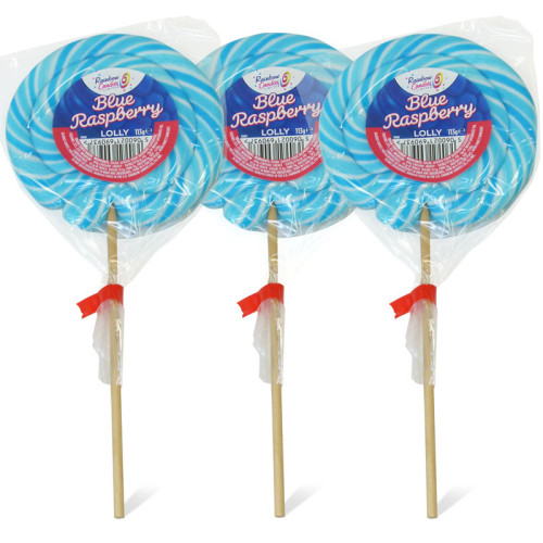 Rock Wheel Lollipop - Blue Raspberry x Outer of 12