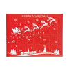 Classic Santa & Reindeer 24 Door Deluxe Red Advent Countdown Calendar (Insert Tray)