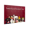 Giant 24 Door Santa Paws Is Coming Advent Calendar with Cavity Tray Insert Included - H284mm x W367mm D45mm (Supplied Flat)