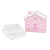 Biodegradable 24 Cavity 3D Pink Candy Cane House Advent Calendar