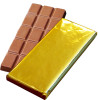 Festive Christmas - Milk Chocolate 50g Bar Wrapped in Gold Foil and Finished with a Festive Wrapper x Outer 16