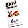 Christmas Novelties - Milk Chocolate Chocolate 80g Bar Wrapped in Silver Foil Finished with a Bah! Humbug Wrapper x Outer of 12