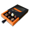 Elegant Premium Quality 9 Choc Drawer Buffer Box in Orange Pearl Shimmer 130mm x 29mm x 139mm
