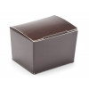 Fold-Up 1 Choc Ballotin Flat Top Box Only 37mm x 33mm x 31mm in Chocolate Brown
