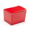 Fold-Up 1 Choc Ballotin Flat Top Box Only 37mm x 33mm x 31mm in Red